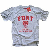FDNY T-SHIRT Crewneck New York Fire Department Athletic Tee, Gray - X-Large - £15.73 GBP