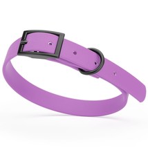 Dog Pet Waterproof Collar - W5/8&quot; x L12&quot;-15&quot; - Amethyst Purple - £20.55 GBP