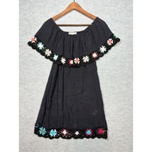 Beach By Exist Dress CoverUp Sz S Off-Shoulder Crochet Granny Square - $291.89 MXN
