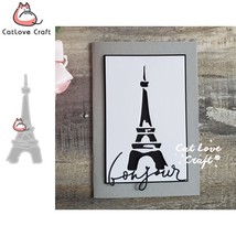 Paris Eiffel Tower Metal Cutting Dies Scrapbooking Card Making Craft - $9.61