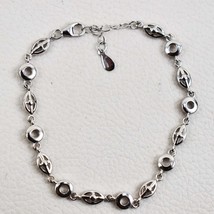 Dainty Bracelet-Plain 925 Solid Silver Thin Bracelet-Silver Charm Bracelet Women - £43.82 GBP