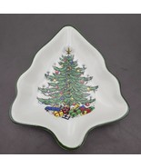 Vintage Cuthbertson Christmas Tree Shaped Candy Plate Made in England W/box - £14.62 GBP