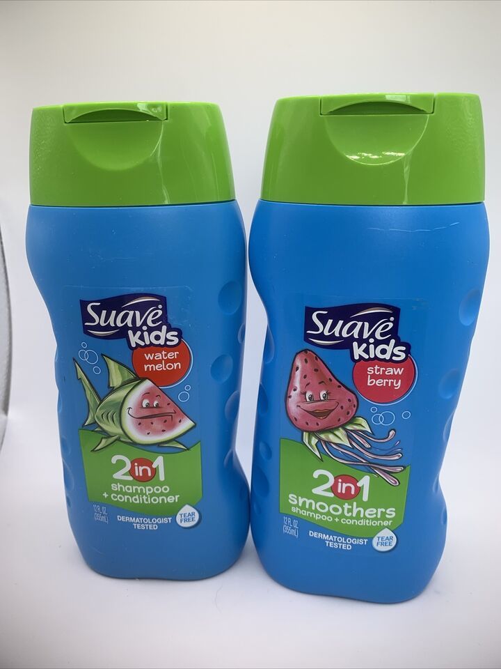 2 Suave Kids Smoothing STRAWBERRY BLAST 2in1 Shampoo + Conditioner 12 OZ Ea - $17.65