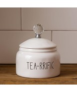 Tea ceramic Canister with Lid - TEA-RRIFIC - $43.76 CAD