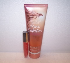 Victoria&#39;s Secret Pure Seduction Sunkissed Lotion w L&#39;oreal Red Matte Li... - $17.99