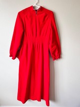 Vintage Vassarette Velvelour Gown Robe Lounger House Dress pockets Red S... - $29.99