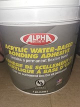 Alpha Systems 8011 Acrylic Water Based Bonding Adhesive - 1 Gallon - £66.17 GBP