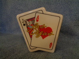 RSA 1990 Las Vegas Souvenir Playing Cards Small Ceramic Bank w/ Stopper 3 1/2&quot;   - £8.65 GBP