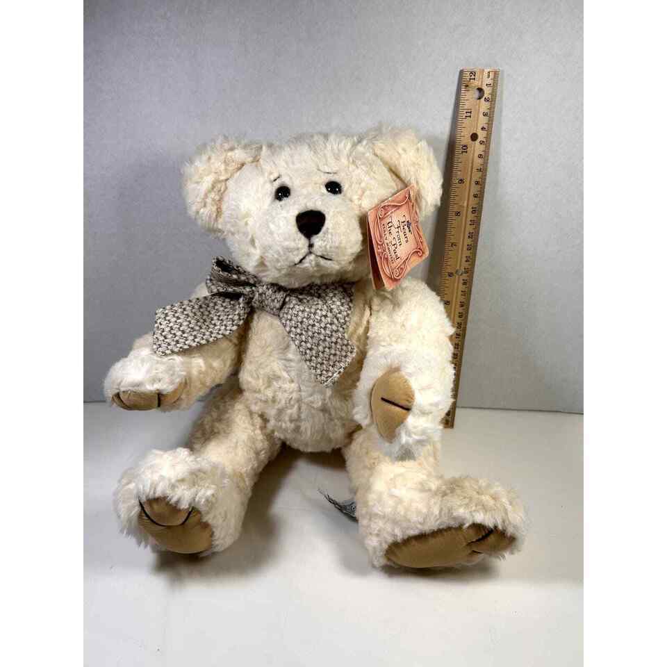 Russ Berrie & Co "BYRON" Bears From The Past Fully Jointed 16" Teddy Bear Cream - $12.84