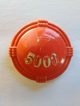 Pinball Machine Cap Vintage Original Part 1950s Red Orange Marbleized 7 5000 - £18.66 GBP