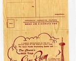 Doc Clearie&#39;s Hill Top Sky Room Wine List Mailer Overlooking Redding Cal... - £22.10 GBP