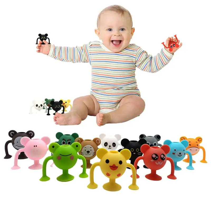 Fun Suction Toys For Children 12pcs Sensory Suction Cup Bath Toy Silicone DIY - £16.46 GBP+