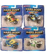 Tootsie Toy Hard Body Diecast Motorcycles 4 Sport Bikes New in Damaged Pack - $36.66 CAD
