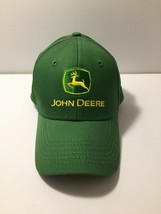 John Deere Trucker Hat Baseball Cap Adjustable Snapback Strap Green &amp; Yellow - £7.66 GBP
