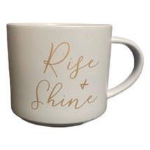 Threshold Blue Mug RISE &amp; SHINE Coffee Tea Stoneware Cup 14 oz - £13.98 GBP