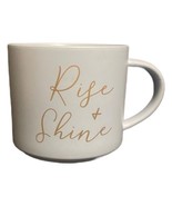 Threshold Blue Mug RISE &amp; SHINE Coffee Tea Stoneware Cup 14 oz - £14.24 GBP