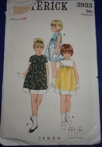 Butterick Girls’ Dress Size 7 #3933 - £4.71 GBP