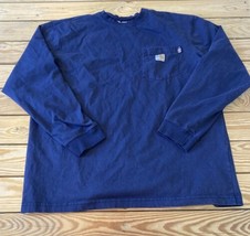 Carhartt Men’s Long sleeve T Shirt size L Blue M10 - £12.29 GBP