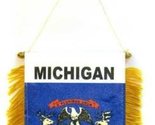 Moon Knives State of Michigan Mini Flag 4&#39;&#39;x6&#39;&#39; Window Banner w/suction ... - $2.88