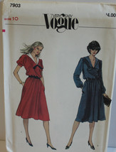 Vogue Sewing Pattern 7903 Misses Dress Size 10 Vintage - $5.29