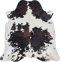 Genuine Tricolor Cowhide Rug Cow Skin Leather Area Rug Xl 6 X 7 Ft. - £166.86 GBP