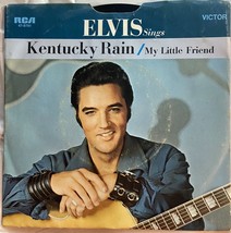 Elvis Presley &quot;Kentucky Rain&quot; / &quot;My Little Friend&quot; RCA Pic Sleeve Vinyl 45 rpm - £7.49 GBP