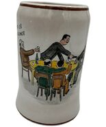 Vintage Musical Beer Stein Mug plays mes amis de la table ronde Swiss Ma... - $25.65