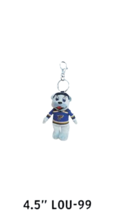 St. Louis Blues NHL Mascot Louie Polar Bear Plush Zipper Pull Keychain 4... - $27.60 CAD