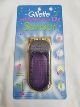 Gillette Sensor For Women Refillable Razor Shaver Handle Purple glitter Rare  - $63.36