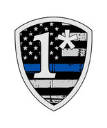 Thin Blue line Decal 1 Asterisk Police Decal Sticker Various Sizes Polic... - $4.94+