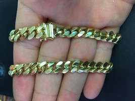 8.66mm 14k YELLOW GOLD SOLID 24&quot; MIAMI CUBAN LINK MENS CHAIN  133.7 g - £5,335.96 GBP