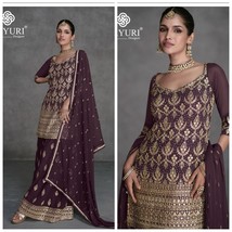 Ready To Wear Salwar Suit Set, Punjabi Sharara Style Top Bottom Dupatta, Festiva - £106.99 GBP