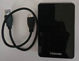 Toshiba V63600-C 1 Tb Portable External Hard Drive Usb 3.0~HDTC610CK3B1 W/POUCH - £26.64 GBP