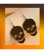 Handmade Black Acrylic Dangle Halloween Earrings Perfect for Goth Grunge... - £11.00 GBP
