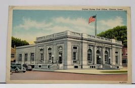 Clinton Iowa United States Post Office Linen Postcard E8 - £3.97 GBP