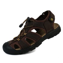 Big Size 50 Summer Shoes Men Sandals Leather Casual Shoes New Outdoor Beach Sand - £58.91 GBP