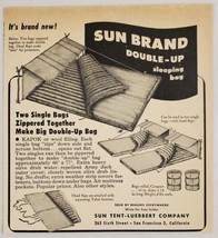 1947 Print Ad Sun Brand Double-Up Sleeping Bags Lubbert Co. San Francisco,CA - £8.07 GBP