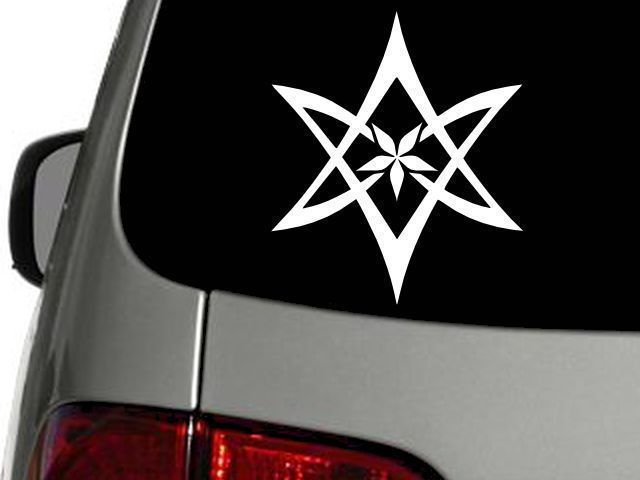 Thelema Unicursal Hexagram with Flower Vinyl Decal Car Sticker CHOOSE SIZE - $3.10+