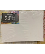 Blank Cotton Canvas Panels 5&quot;x7&quot; 12 Pack Mounted Art Boards Paint Suppli... - £4.56 GBP