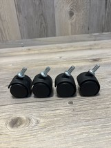 Set of 4 Sterilite Caster Wheels Plastic 3 Drawer Carts Black 1.25&quot; Casters - $8.56