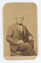Antique CDV Circa 1870s Handsome Older Man in Suit &amp; Tie Lamoreux Allentown, PA - £7.47 GBP