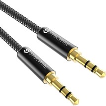 Syncwire 3.5mm Nylon Braided Aux Cable, Audio Auxiliary(3.3ft/1m,Hi-Fi Sound) - £7.46 GBP