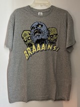 CLEARANCE Zombie Brains TShirt Gray Y2K Monsters L Vintage Delta Walking... - $206.06 MXN