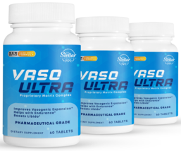 3 Pack Vaso Ultra, extra strength endurance for men-60 Tablets x3 - $98.99