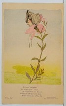 Valentine &quot;Sun Bonnet Flower Head&quot; Artist John Cecil Clay c1907 Postcard O13 - £10.18 GBP