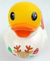 Infantino Fun Time Christmas Duck Rubber Reindeer Ducky Bath Toy Party Holiday - £7.07 GBP