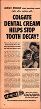 Vintage 1950 Colgate Ribbon Dental Cream Mother Daughter ad E5 - £20.71 GBP