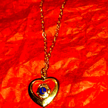 Beautiful vintage Golden heart Lions club necklace - £25.32 GBP