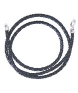 Genuine Braided Twist Rope Black Leather Cord Chain Necklace 16&quot; 18&quot; 20&quot;... - $198.75 MXN+