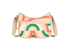 LeSportsac Bold Rainbow Classic Hobo, Playful Retro Rainbow Swirls &amp; Str... - £70.97 GBP